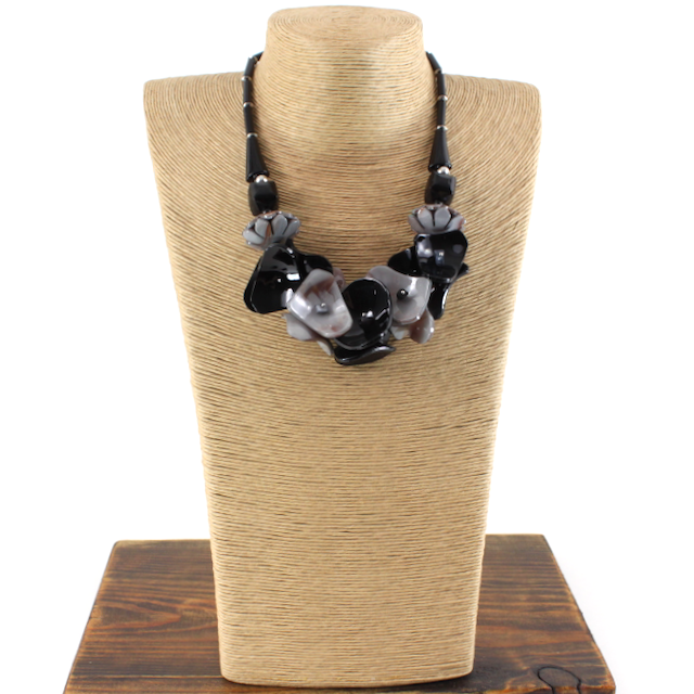 Pretty Persuasions - Vendita all'ingrosso Collane di perline/perle - N24276 Collana in poliresina Exotic Bloom2