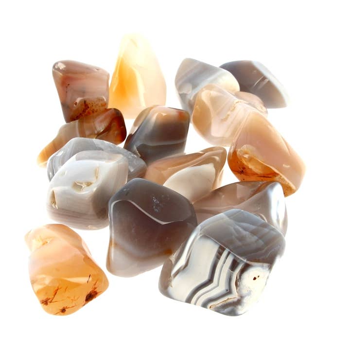 500 g di pietre levigate in agata con bande extra da Madagascar per la vendita all'ingrosso da parte di Artisans de Madagascar
