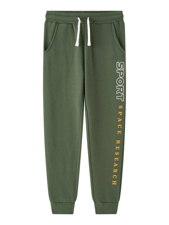 Pantalon de sport molletonné pour enfant vert pour la vente par Newness Kids