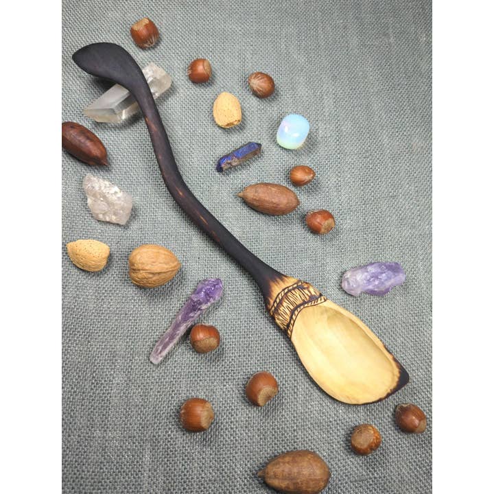 Chaos Woods - Wholesale Kitchen Spoon - Witch Broom Spoon - Hand carved Poplar wood for cooking4