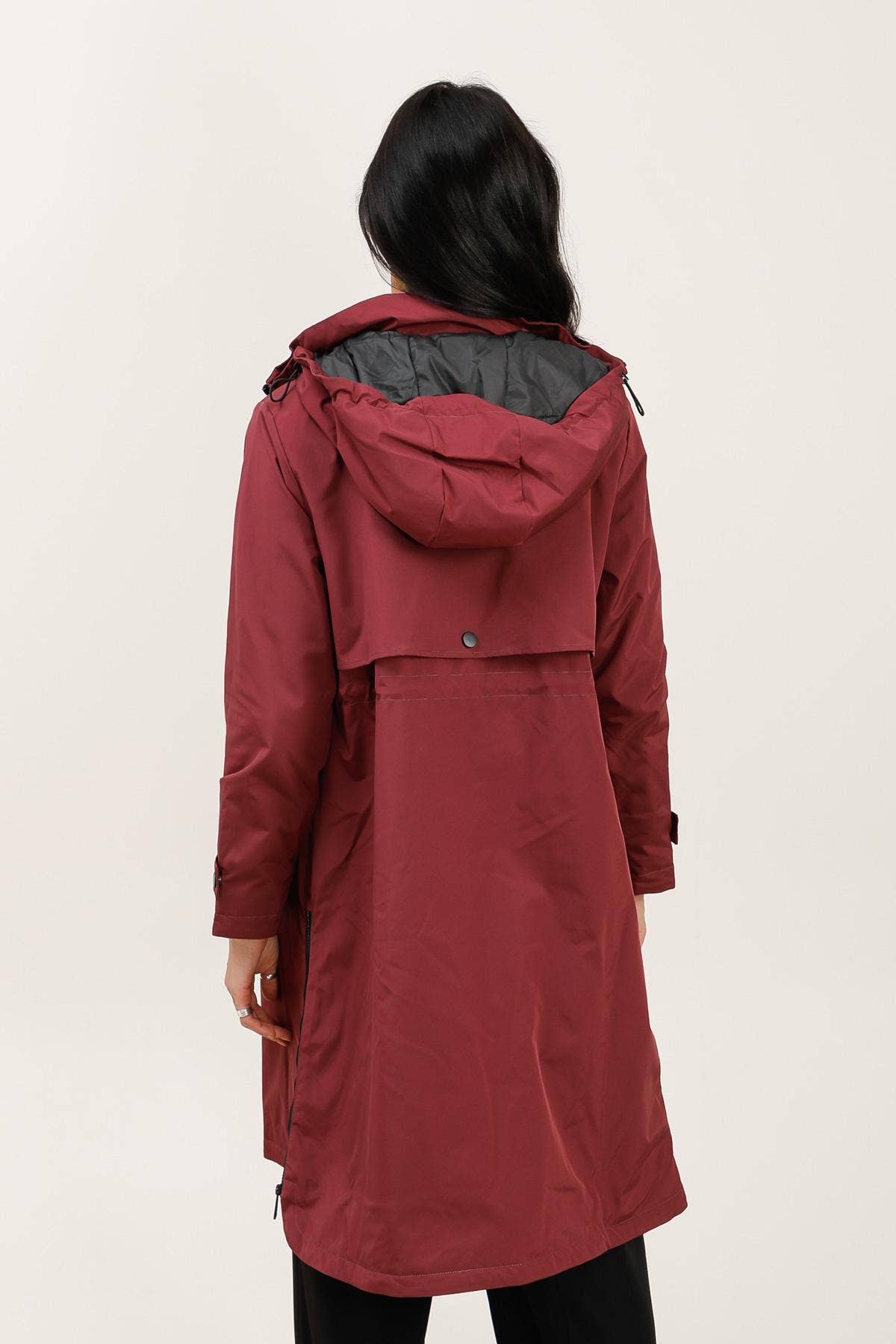 Attrait Paris - Vendita all'ingrosso Impermeabile - Donna - Giacca lunga impermeabile con cappuccio17