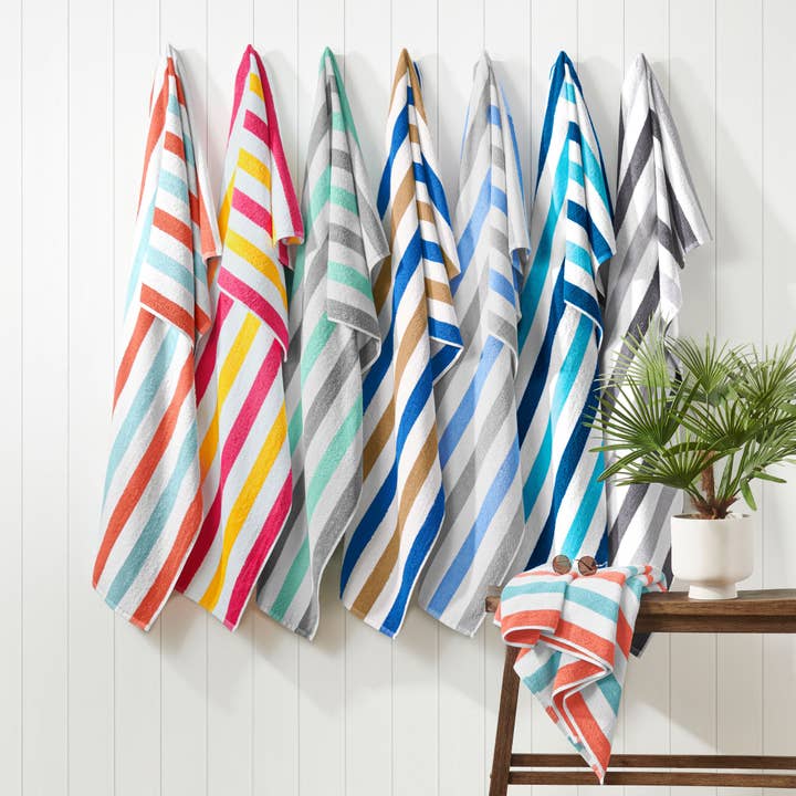 Arkwright Home - Wholesale Beach Towel - Cabo Cabana Striped Beach Towels 1