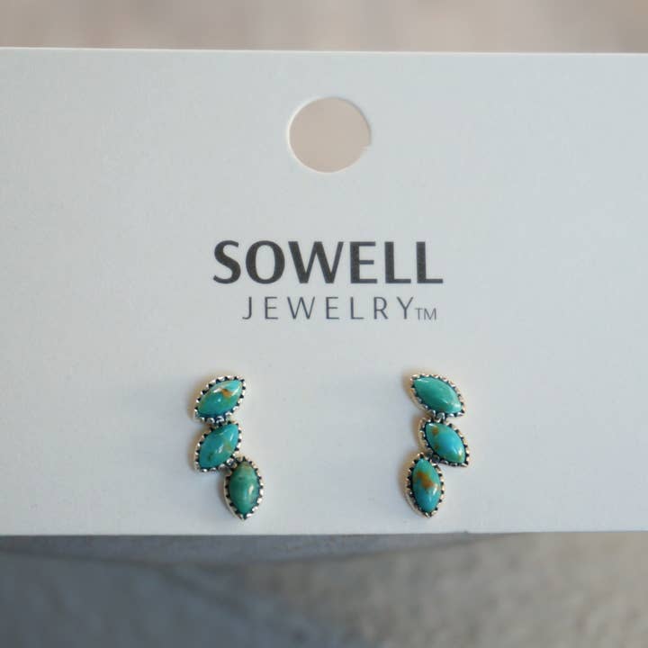 Sowell Jewelry - Wholesale Stud/Post Earrings - Lyra Turquoise Earrings1