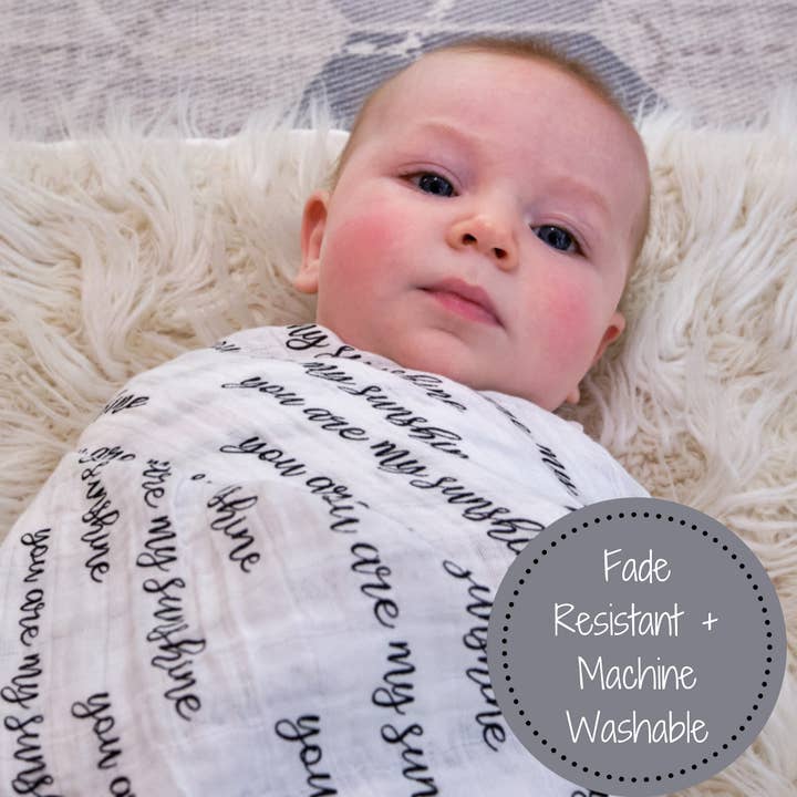 LollyBanks - Wholesale Swaddle - Baby - You Are My Sunshine Baby Swaddle Blanket