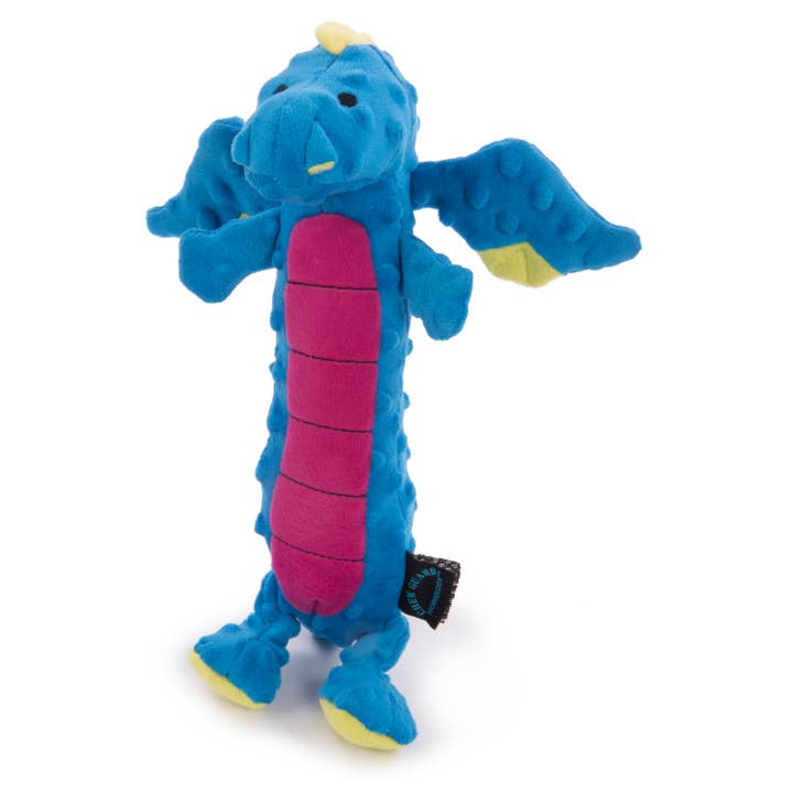 Pet Palette Distribution - Wholesale Pet Plush Toy - Dog - goDog Dragons Skinny Squeaky Plush Dog Toy Large