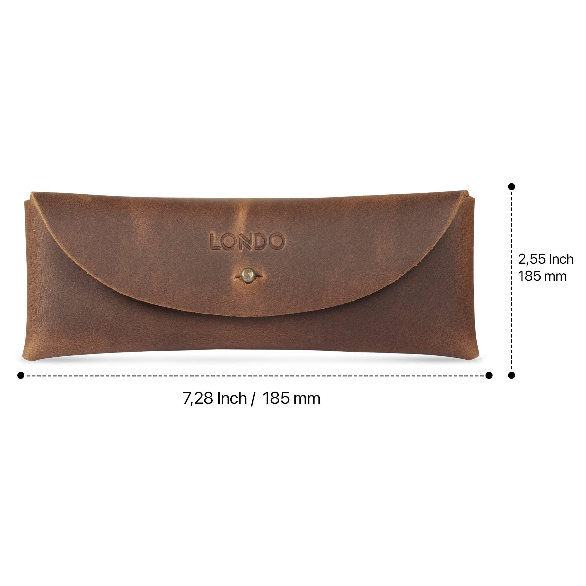 Londo – wholesale Pen & pencil holder – Londo Top Grain Leather Pen Case with Metal Snap Fastener, Pencil Pouch Stationery Bag36