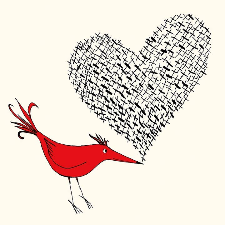 Inkybeak Arty Heart för wholesale av Paper Bird Publishing