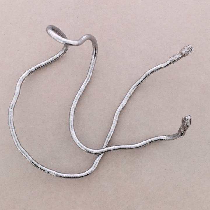 Sonata - Wholesale Snap Jewelry - Open Flexible Snake Metal Necklace1