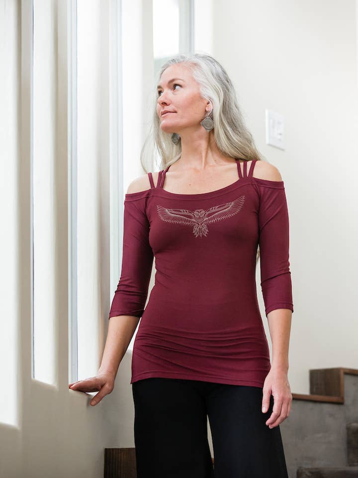 Leom Designs - Wholesale Shirt - Women's - Heart Wing Owl Top