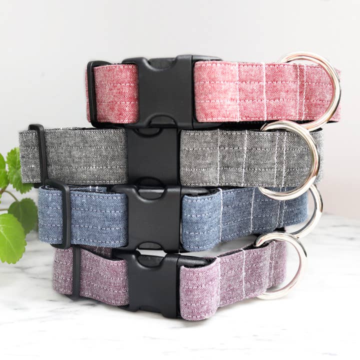 Collare per cani in lino (9 colori) 1,5 ″ di larghezza per cani di grossa taglia +segugi per la vendita all'ingrosso da parte di Mimi Green