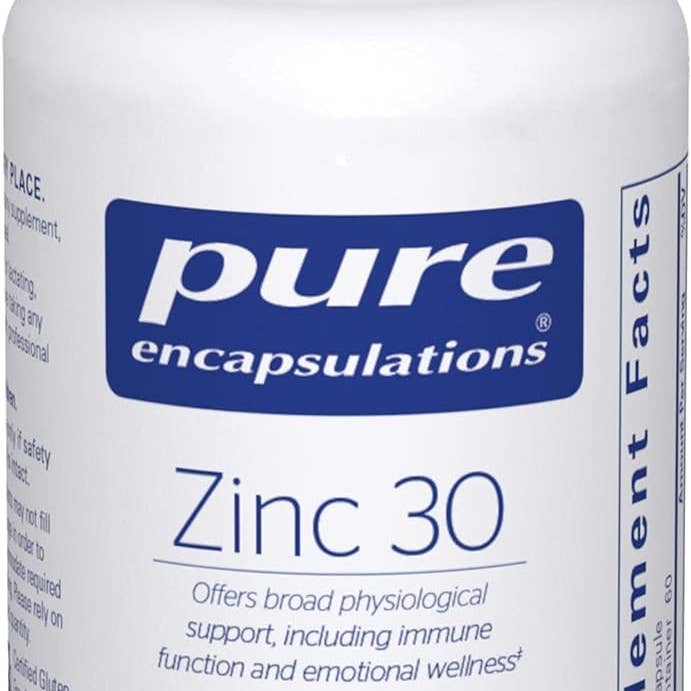 Pure Encapsulations Zinc 30 mg - Highly Absorbable - for Immune System Support - Zinc Picolinate - 60 Capsules for wholesale by Natures Honest