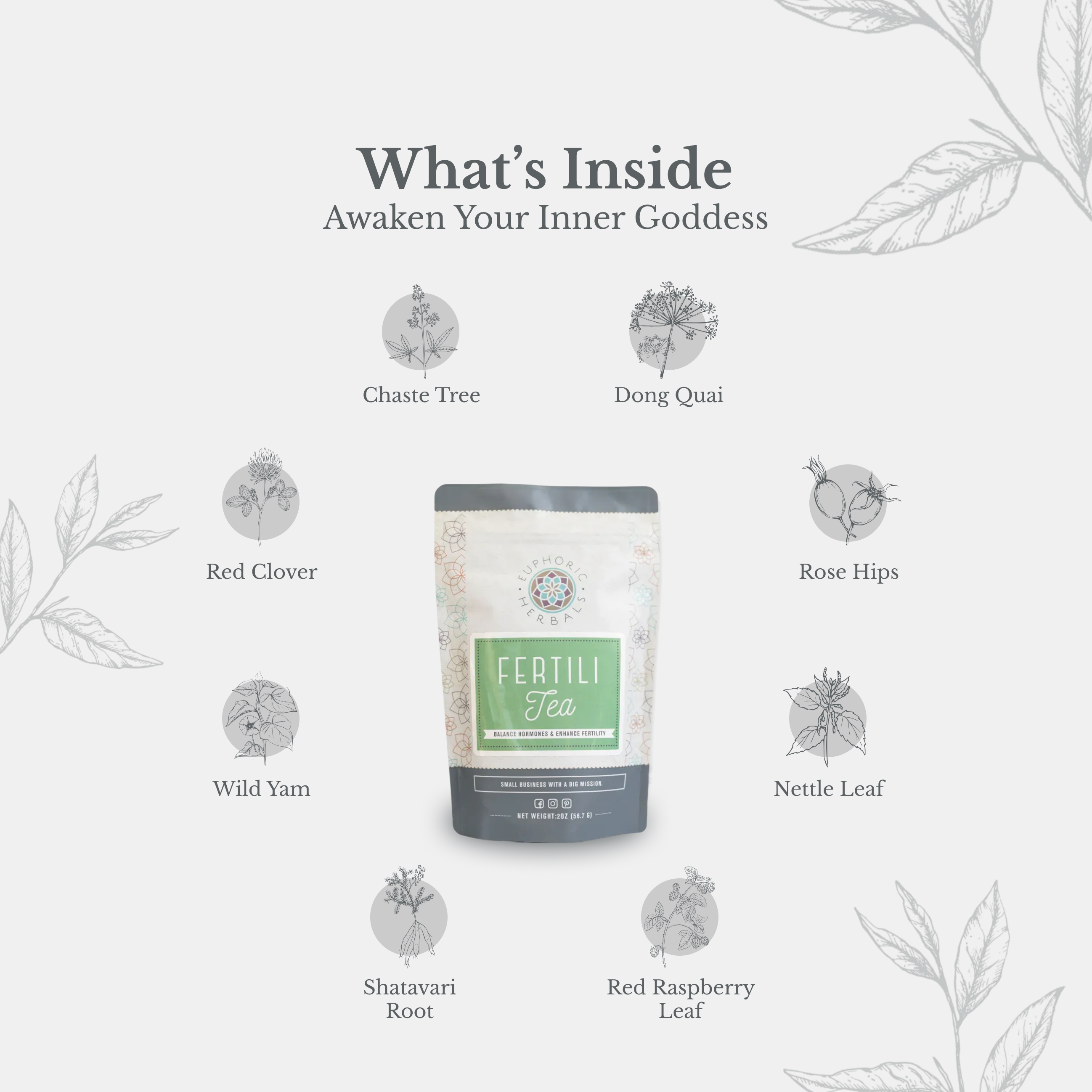 Euphoric Herbals – wholesale Loose tea – Fertili-Tea - Hormone Balancing Tea4