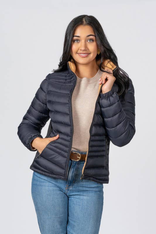 Vanilla Monkey - Wholesale Jacket - Women's - Junior Reversible Nylon Quilted Puffer3