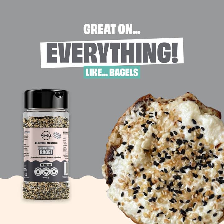 Mingle Seasoning - Wholesale Dried spice mix - WHOOPS WE FORGOT THE BAGEL SEASONING LARGE BOTTLE4