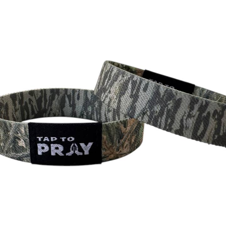 Versible - Wholesale Wristband - Tap To Prayâ„¢ Wristbands - Forest & Tree Bark Camo