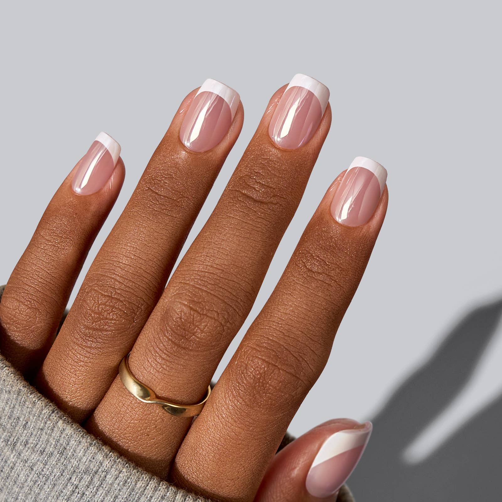 BTArtboxnails - Wholesale Press-On/Fake Nails - Glazed French Press On Nails - Square Fake Nails for Women1