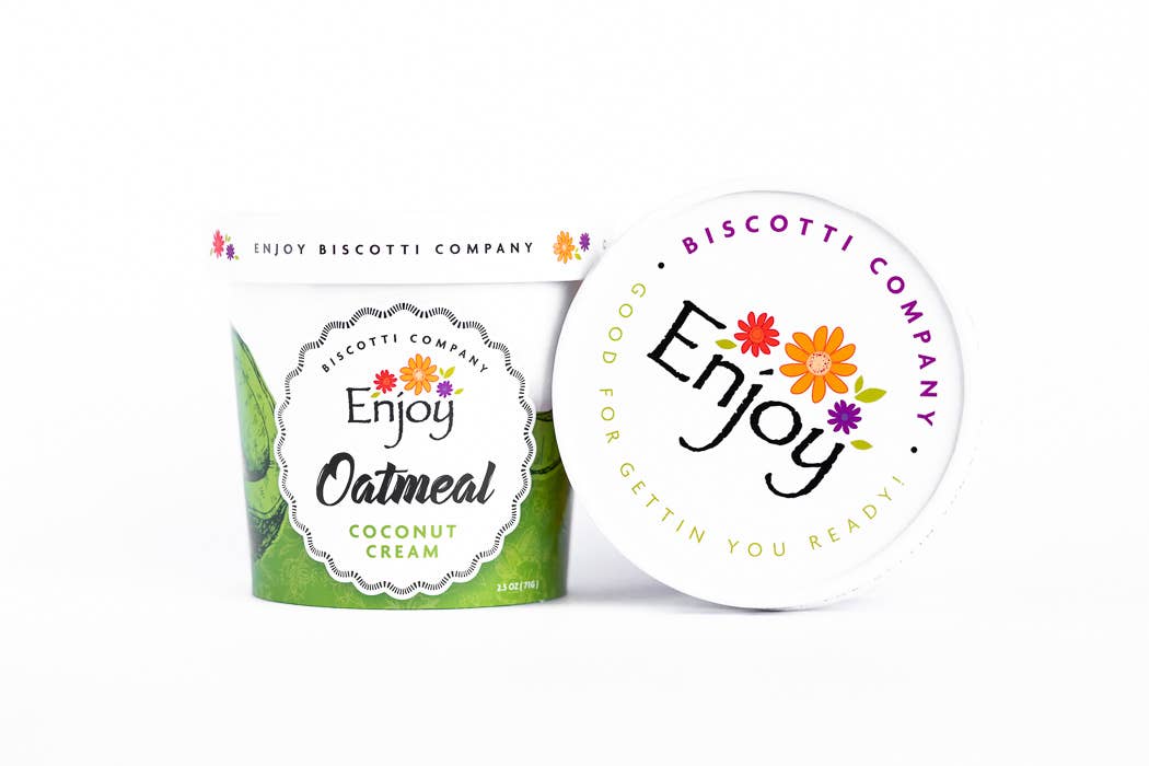 Enjoy Biscotti Company – Engroshandel Havre – Havregrynsbægre - Blandet kasse med 104