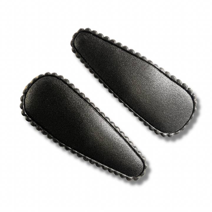 Mia Snip Snaps Barrettes - Pelle Nera - 3" Medium Size per la vendita all'ingrosso da parte di Mia