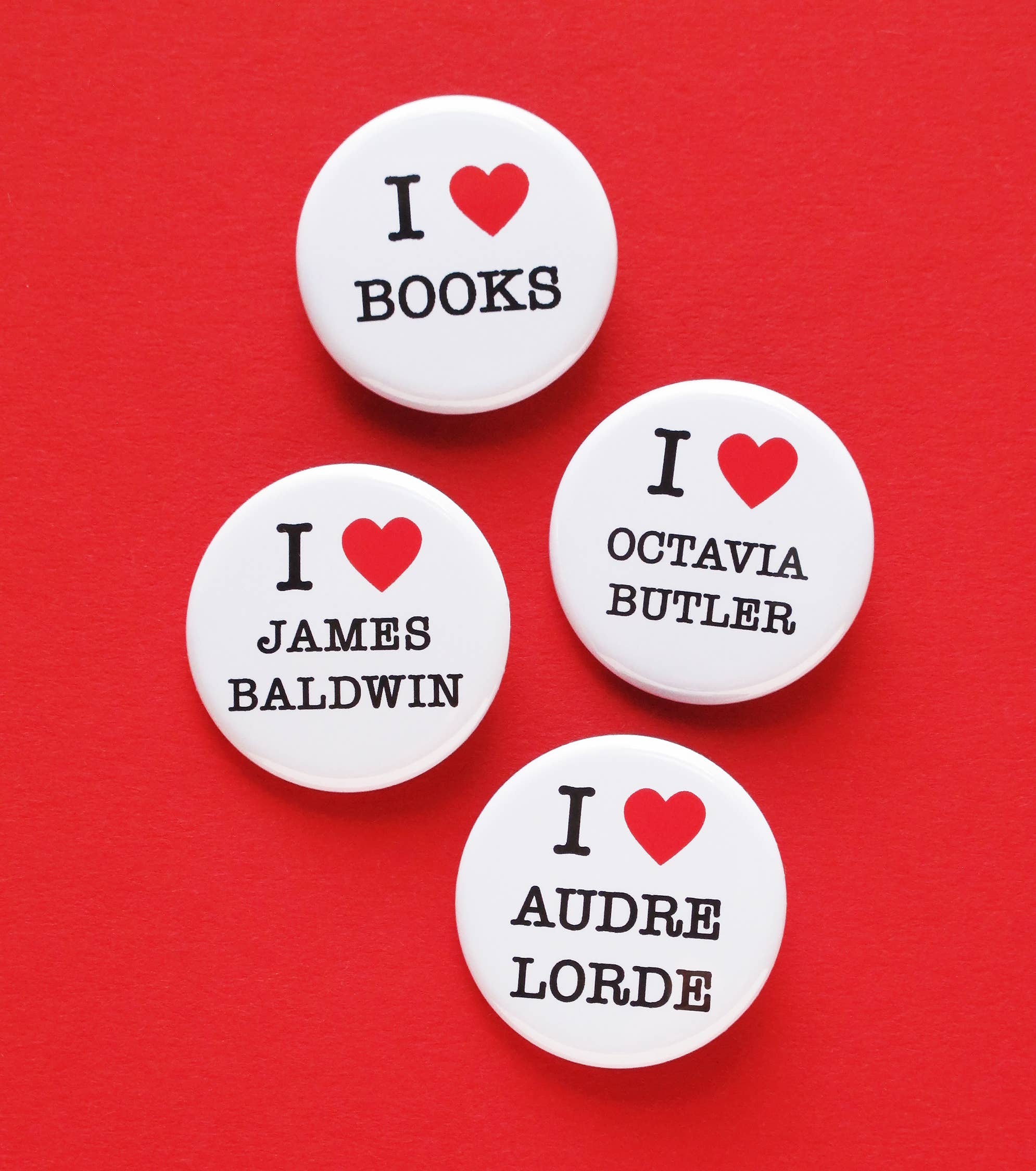 Word For Word Factory - Vente Épinglettes/boutons - J'AIME AUDRE LORDE Badge 3,18 cm Bouton Poétesse Féministe Noire2