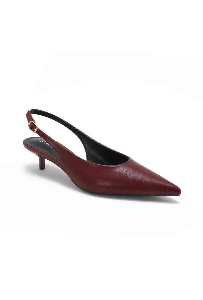Joia Paris - Wholesale Low Heels - Women's - Pointed toe slingback pump, small thin heel H8-1021E15