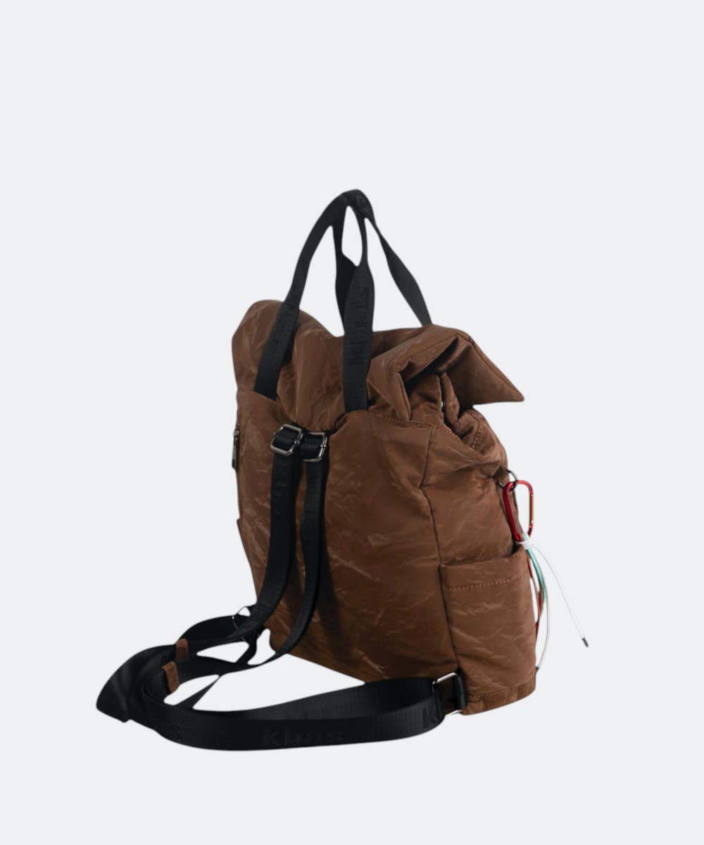 Kbas - Wholesale Top Handle Bag - Women's - NYLON BACKPACK, WITH ZIPPER, LEATHER COLOR2