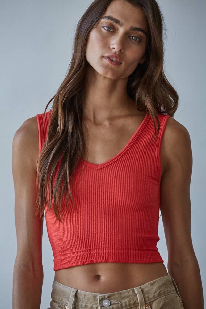 By Together - Wholesale Tank Top - Women's - S1050N | Seamless Sleeveless UV Neck Reversible Tank Top23