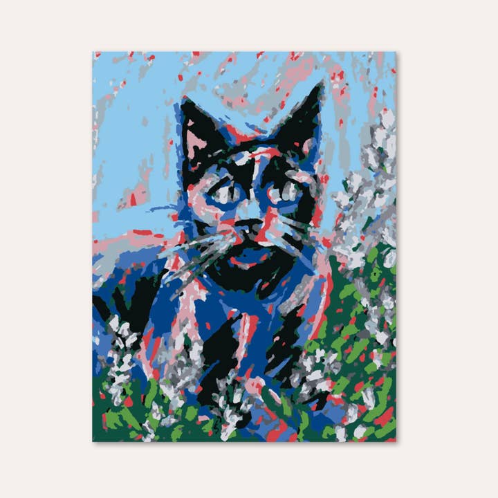 Heather Freitas - Wholesale DIY Craft Kit - Lilac Cat - Paint by Numbers Kit2