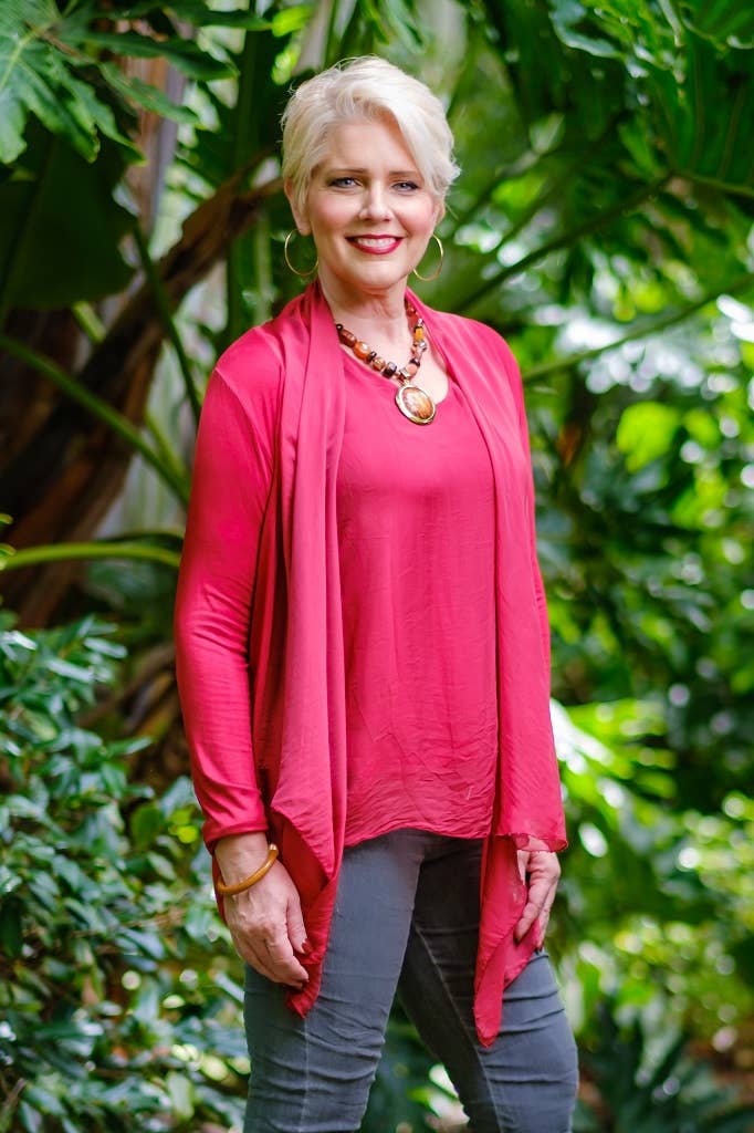 TINA Stephens Italy/Tees By Tina – wholesale Kofta - Dam – Carla Open Cardi w/Silk Trim (CLS201)32