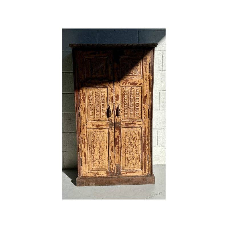 Paloma Black (Casa Natura Design, S.L.) - Wholesale Cabinet - Burnt Orange Fronted Furniture With Green Side Panels3