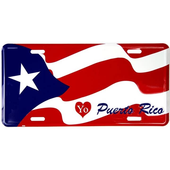 I Love Puerto Rico Flag - License Plate for wholesale by Signs 4 Fun