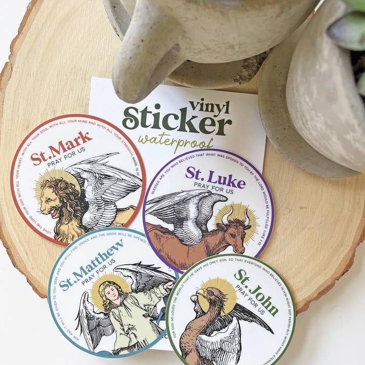 The Stump of Jesse - Wholesale Sticker - St. Matthew Symbol Waterproof Catholic Sticker