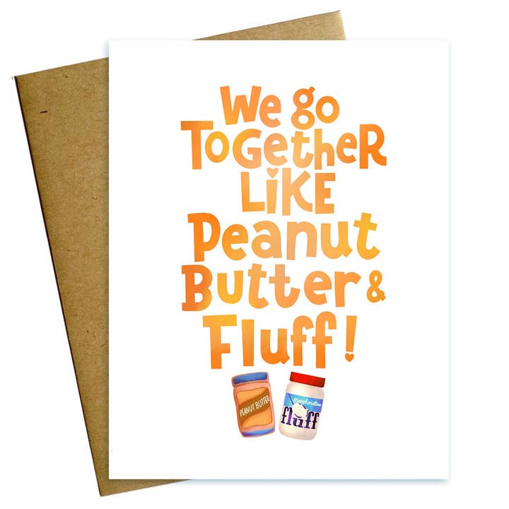 Jordnötssmör och Fluff Alla hjärtans dag-kort för wholesale av Maggie Moore Studio