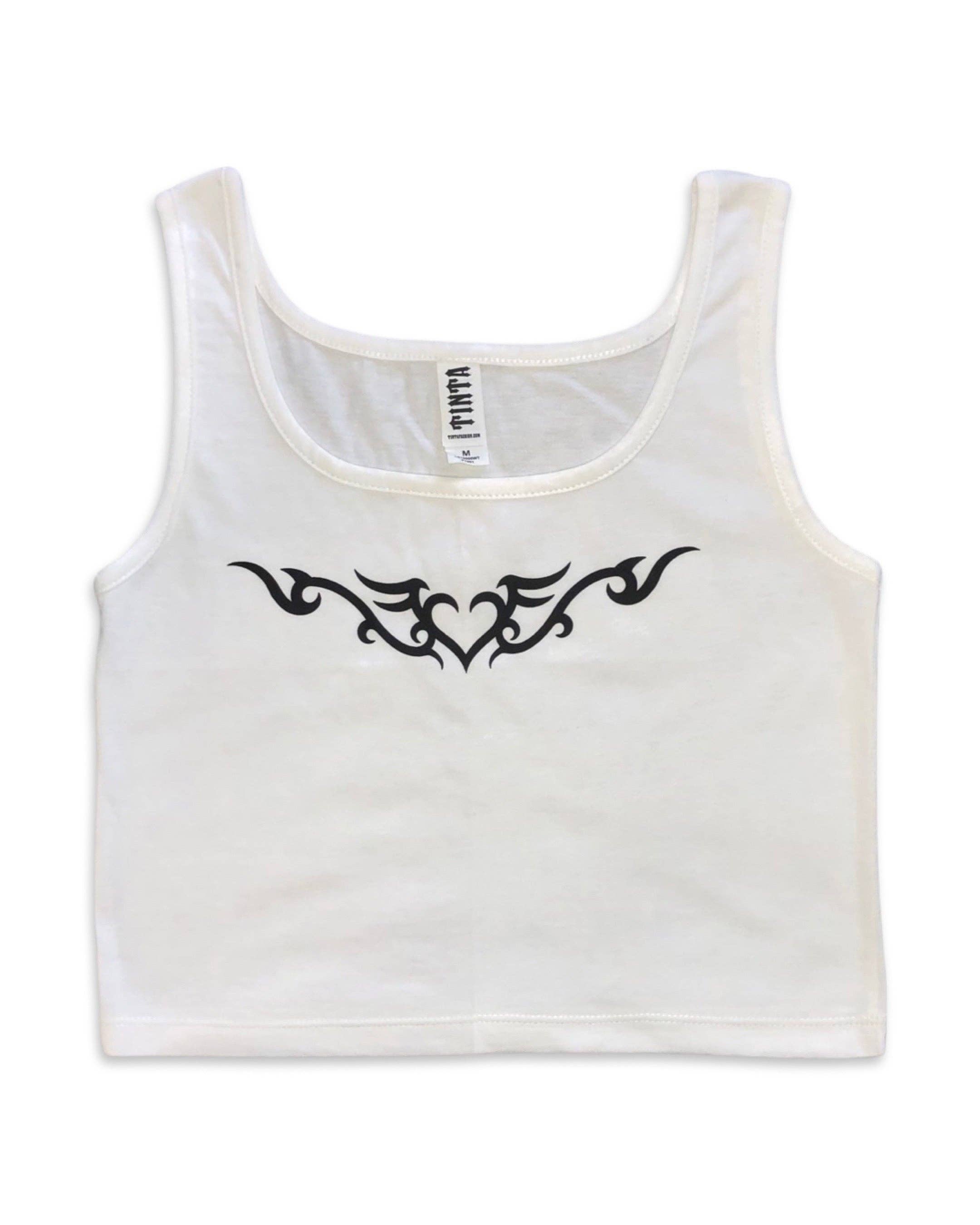 Tinta - Wholesale Tank Top - Women's - Heart Tattoo Cropped Tank Top0
