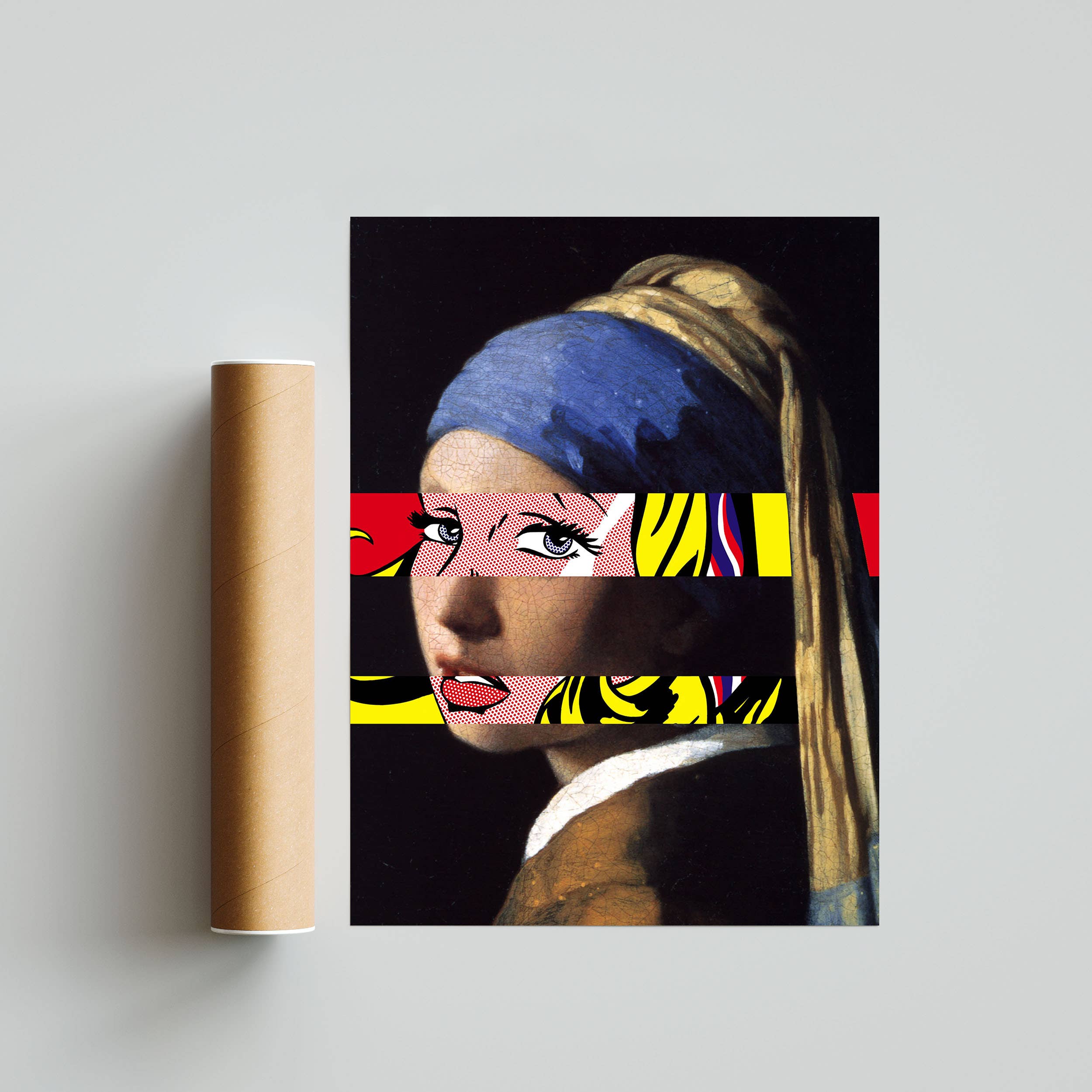 Luigi Tarini Graphic Artist - Wholesale Poster - Mashup Vermeer's Girl with a Pearl Earring & Roy0