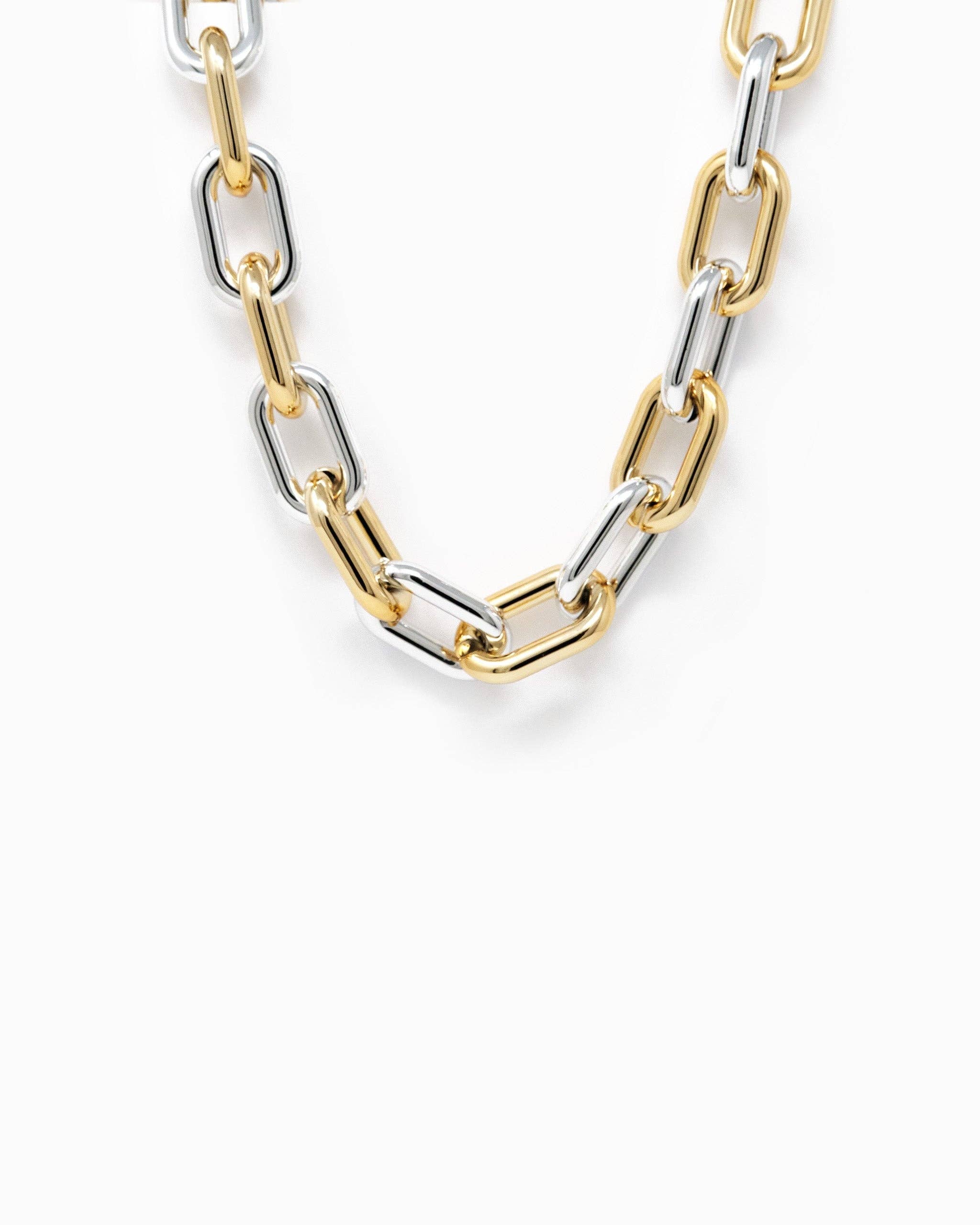 Sessori – wholesale Link & chain necklace – Metallic Coat Chunky Chain Necklace3