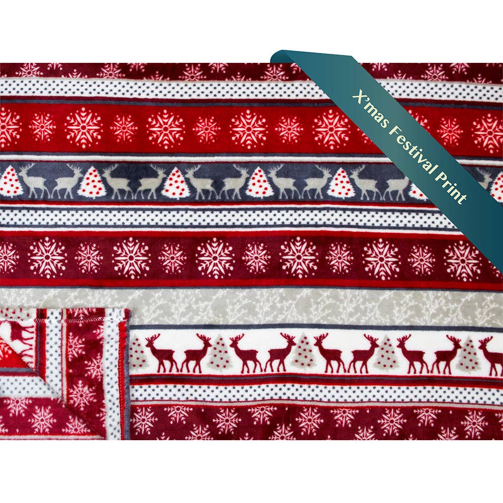 Pavilia – wholesale Prydnadsfilt – Pavilia julfleecefilt med säsongsmotiv37