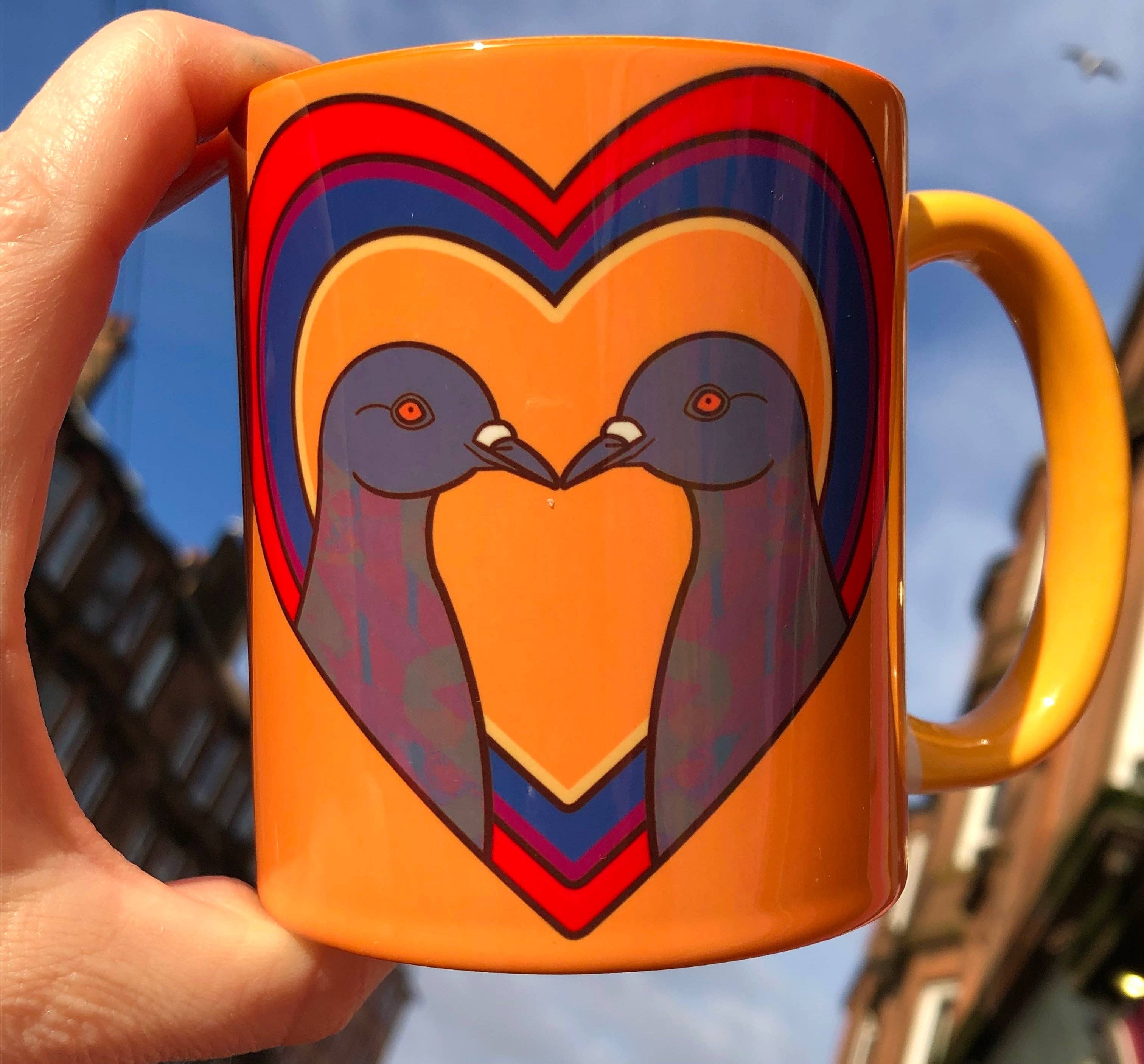 PaintsPylons - Wholesale Coffee Mug - Pigeon Love Mug - Case of 23
