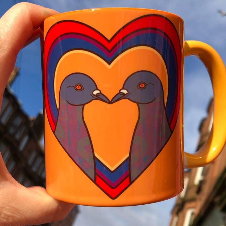 PaintsPylons - Wholesale Coffee Mug - Pigeon Love Mug - Case of 23