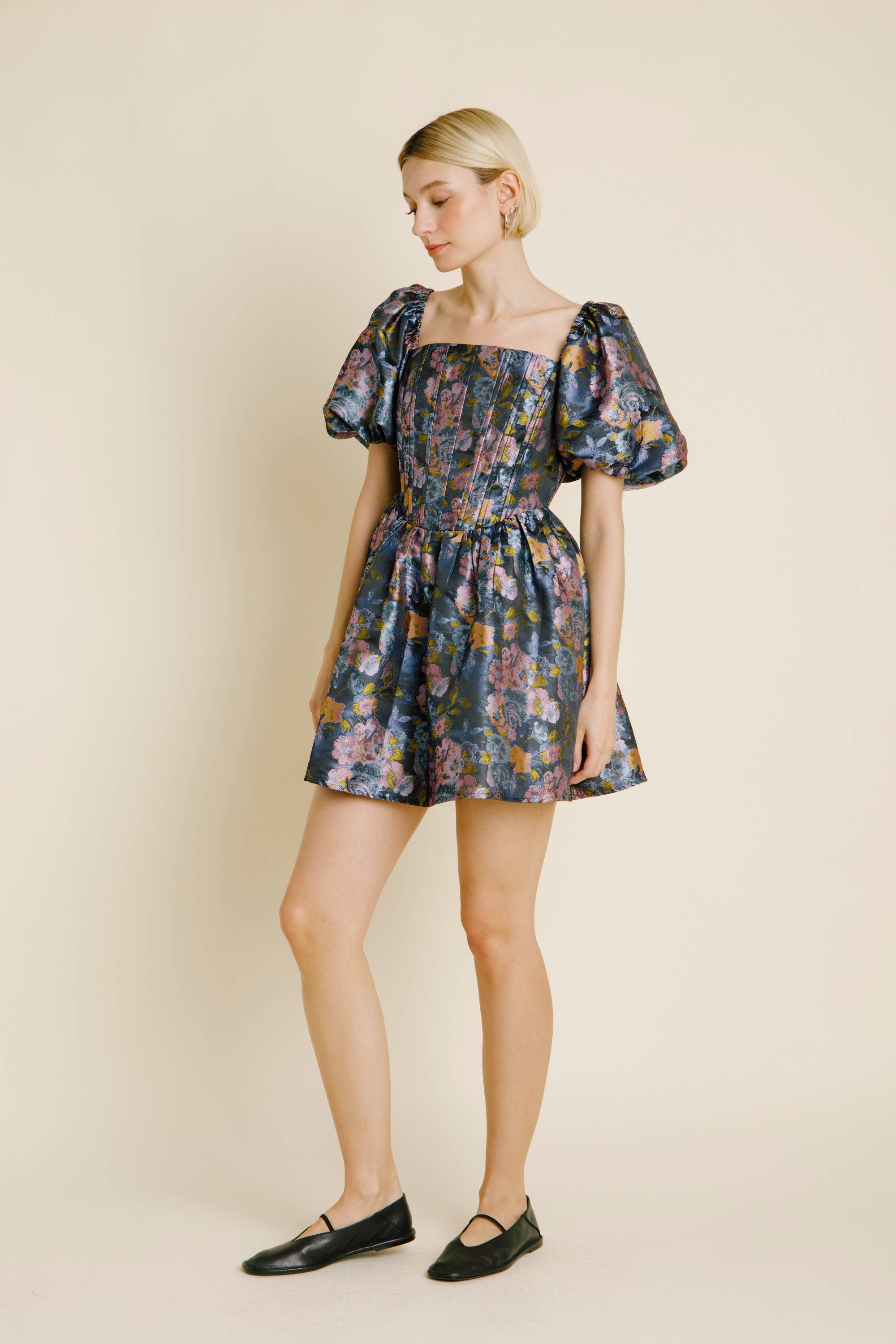 BLU NAVY AD1705 - MINI ABITO IN JACQUARD in vendita all'ingrosso su Faire1