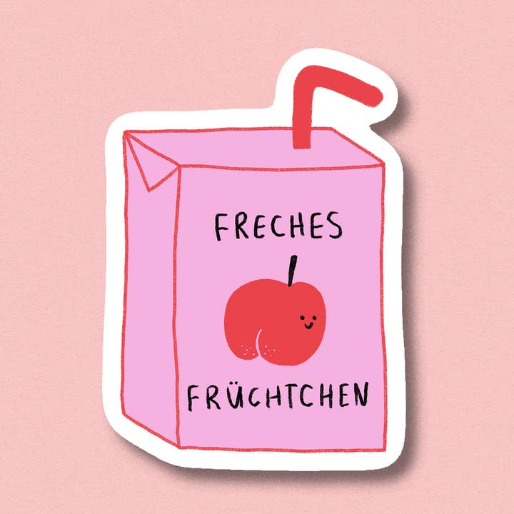 Cheeky Little Fruit Sticker for wholesale by Jenne Grassmann