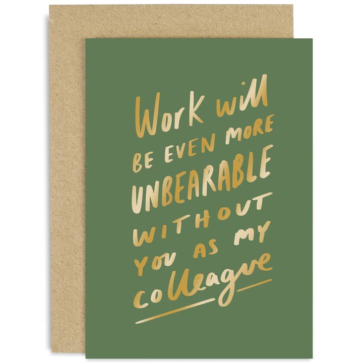 Unbearable Without You Card - Good Luck Card - Leaving Card for wholesale by Old English Company