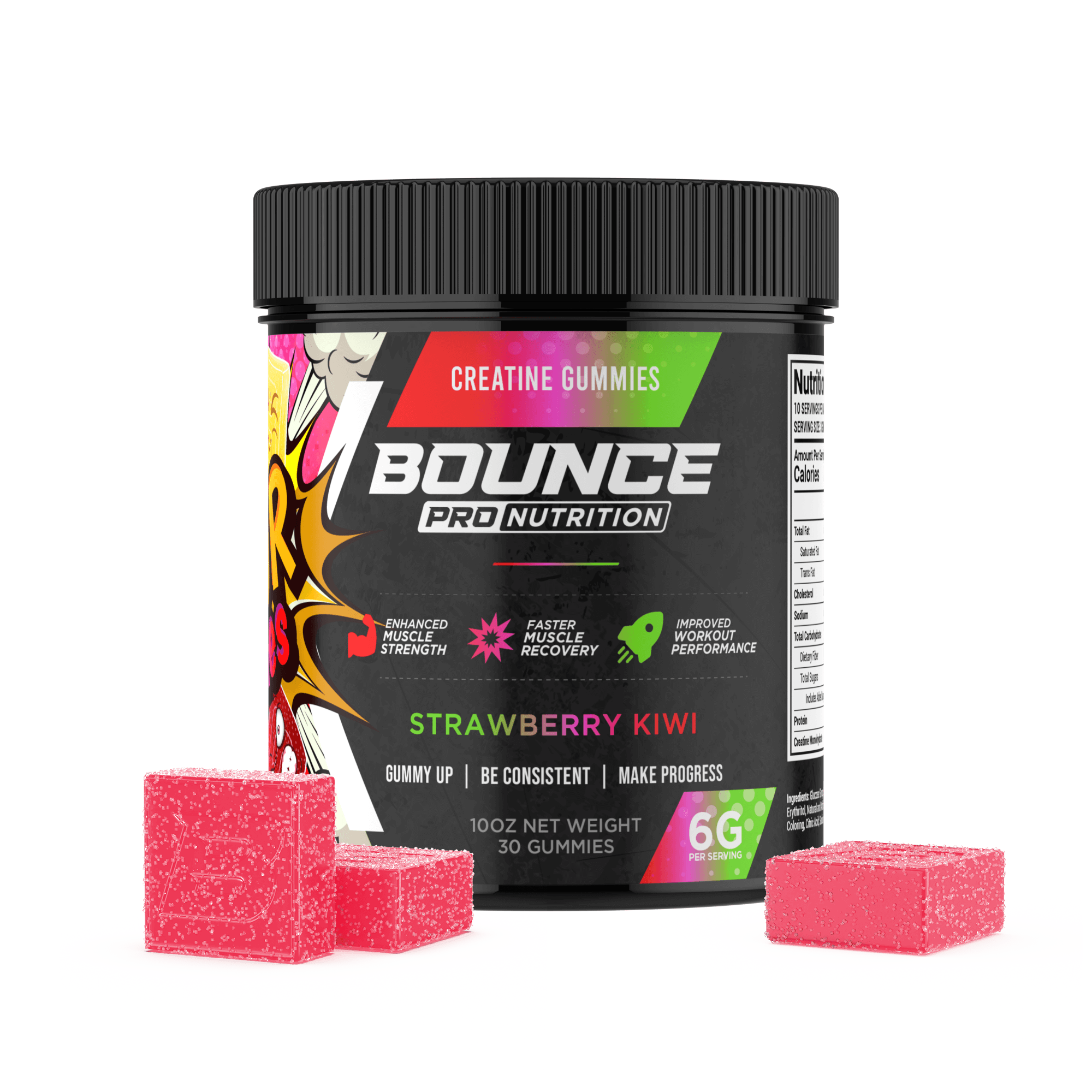 Bounce Nutrition - Wholesale Oral Supplement/Vitamin - Creatine Gummies - Sour Series11