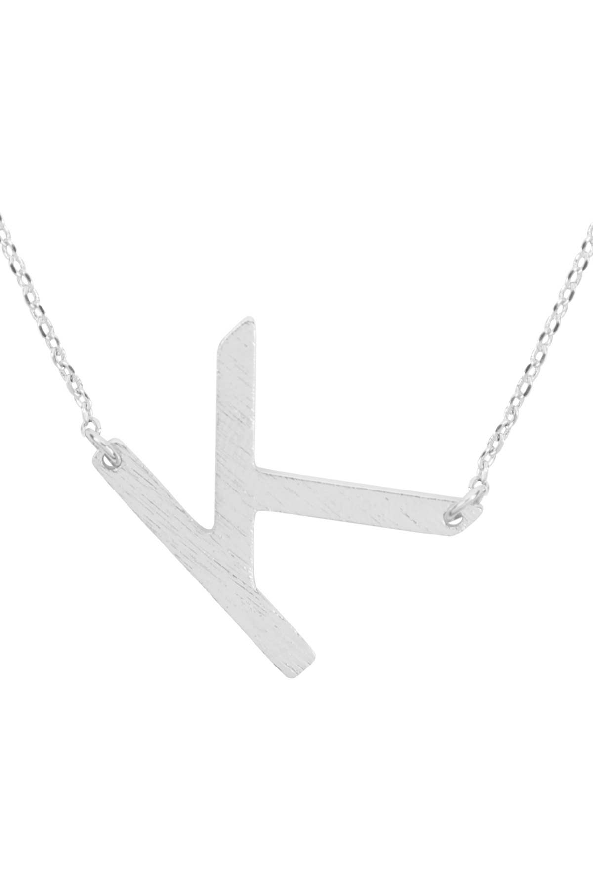 MYS Wholesale Inc - Wholesale Pendant/Charm Necklace - Initial Rough Finish Chain Necklace8