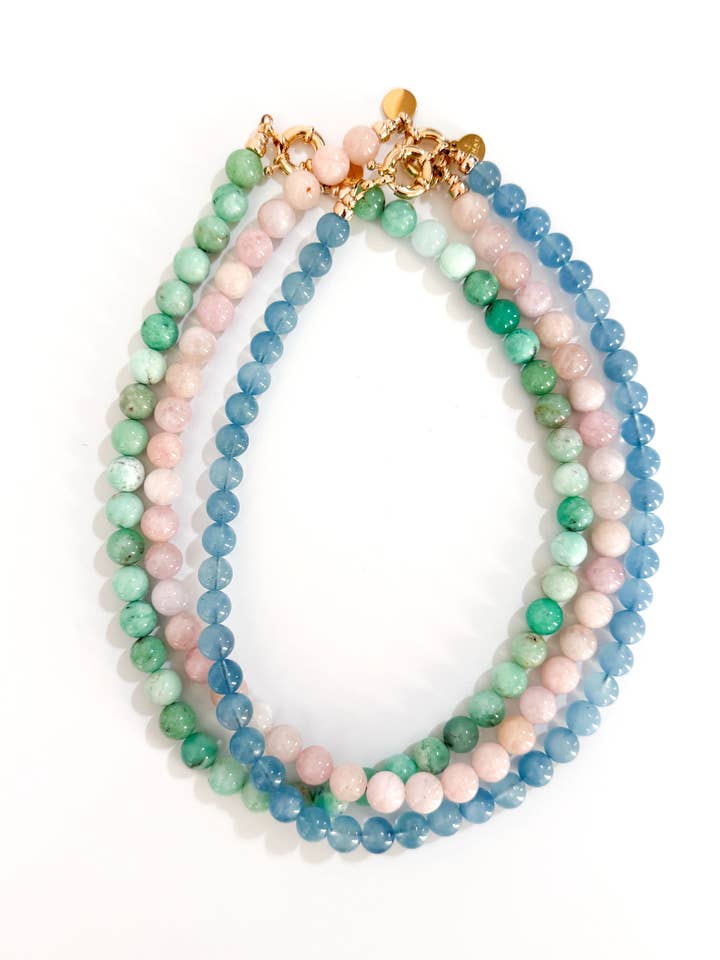 GALLERIA NECKLACE ~ Pink Morganite for wholesale by Natnat Creations