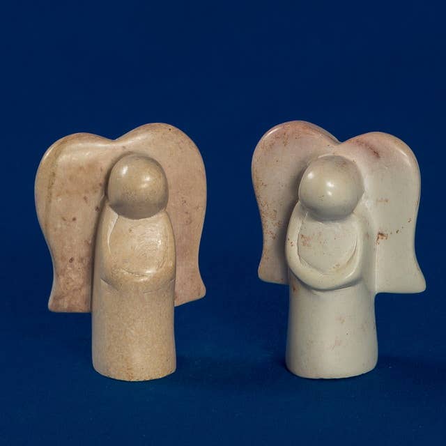 polanski speckstein – wholesale Decorative figurine – Small Angel - soapstone0