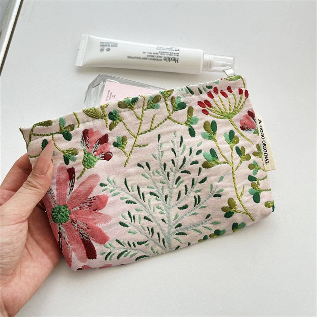 ACCITY - Wholesale Makeup/Cosmetic Bag - Floral Makeup Bag Travel Wash Wallet Storage Pouch_CUAB006935