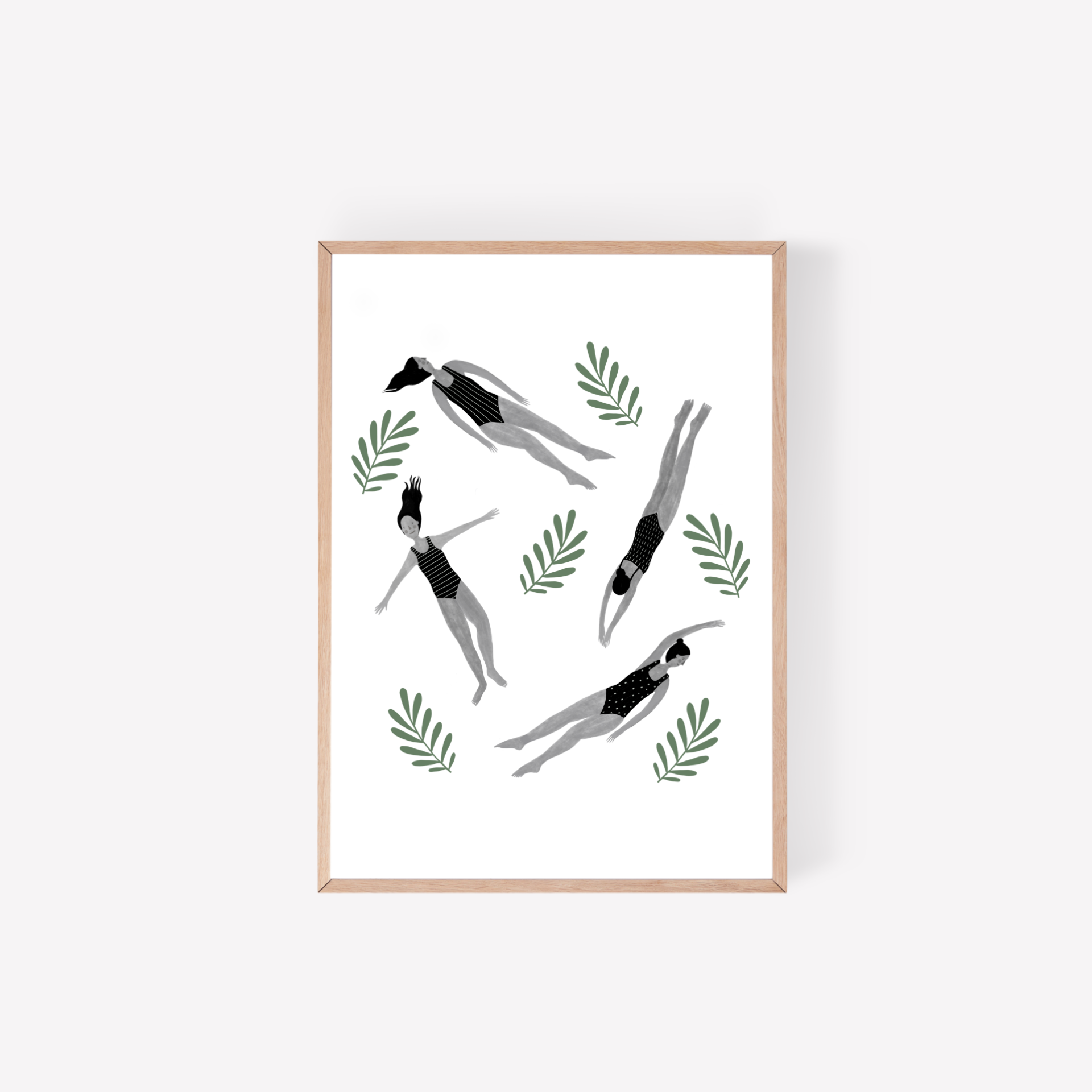 HeatherLucyJ Design - Wholesale Art Print - Wild Swimmers Art Print1