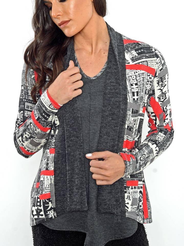 Shinbun Sjal Collar Crop Jacket for engroshandel hos Khangura