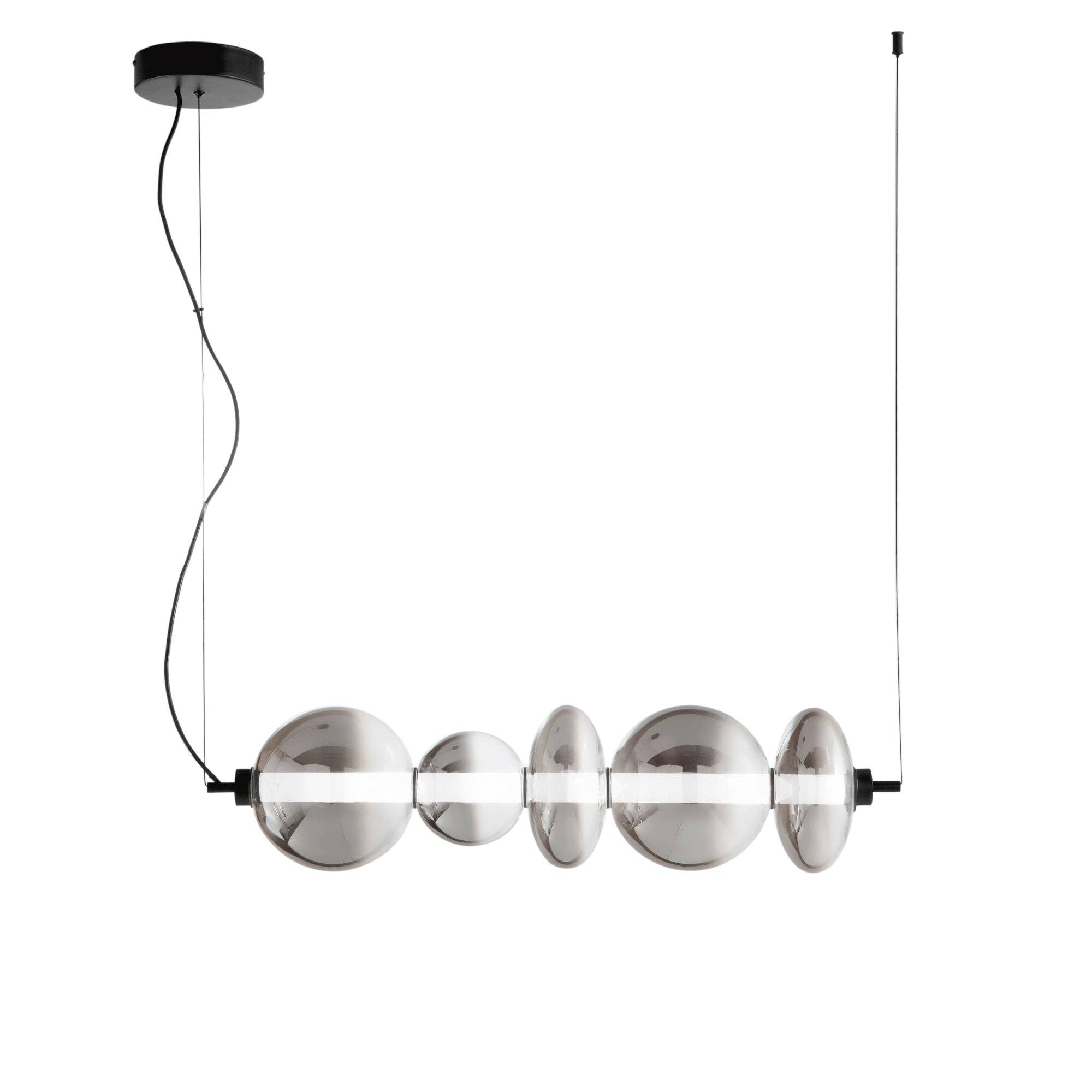 Gruppo F.T - Wholesale Chandelier/Hanging Light - KEMET LED suspension in metal with smoked glass diffusers2