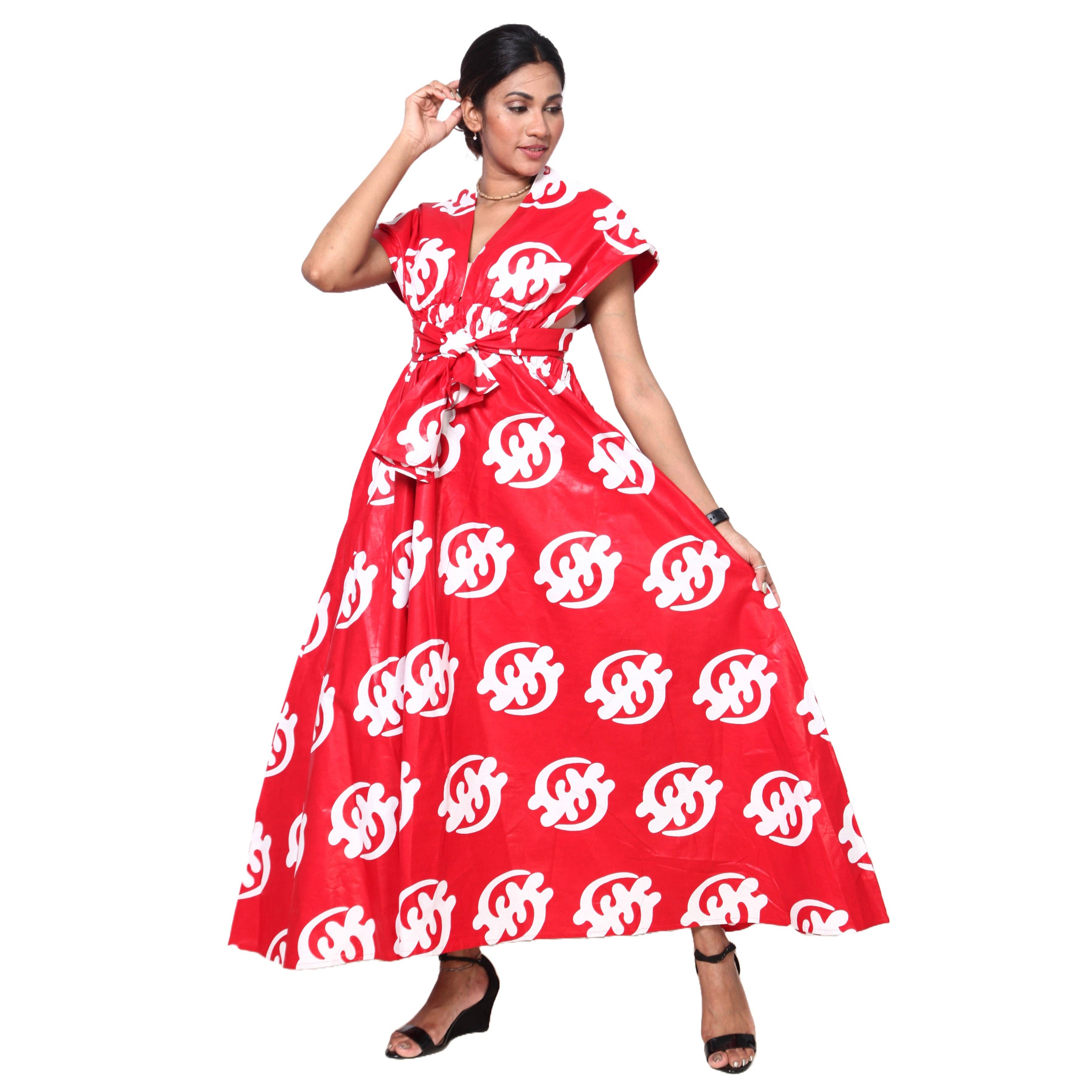 African Stars - Wholesale Dress - Women's - Women's Multi Way Style Maxi Dress -- FI-68L5